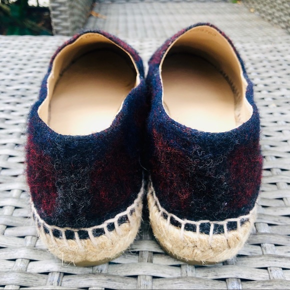 CHANEL Gray, Red and Navy Plaid Espadrilles BNWOB - Picture 4 of 8
